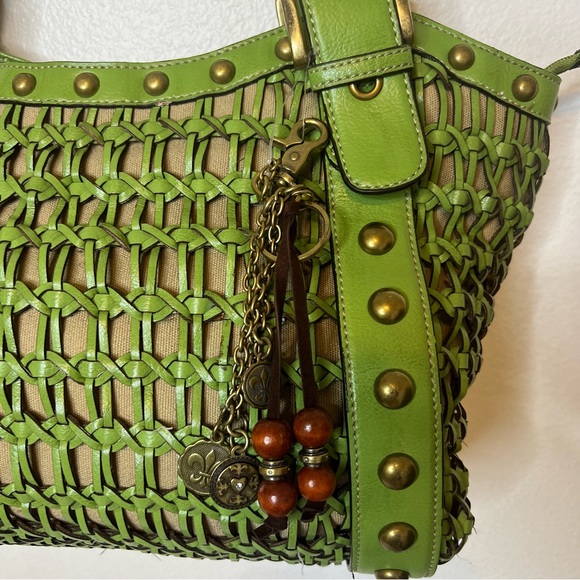 Kathy Van Zeeland Green Large Woven Bag - Picture 4 of 17